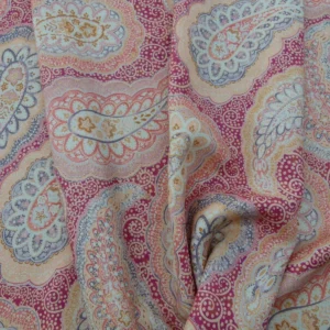 Scalamandre Shelton Garden In Oyster Spring Tulip Peony Hyacinths Lilac Flowers Linen Print Grey Watkins MSRP USD 440/yard Old World Weavers