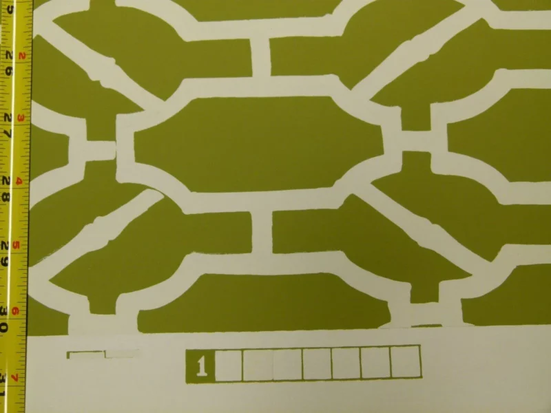 P1040330 Scalamandre "pavilion Trellis Moss Green White Wallpaper MSRP USD 232/single Roll  Old World Weavers