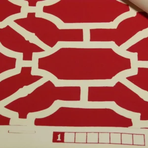 P1040340 Scalamandre "pavilion Trellis Coral Red White Wallpaper MSRP USD 232/single Roll Old World Weavers