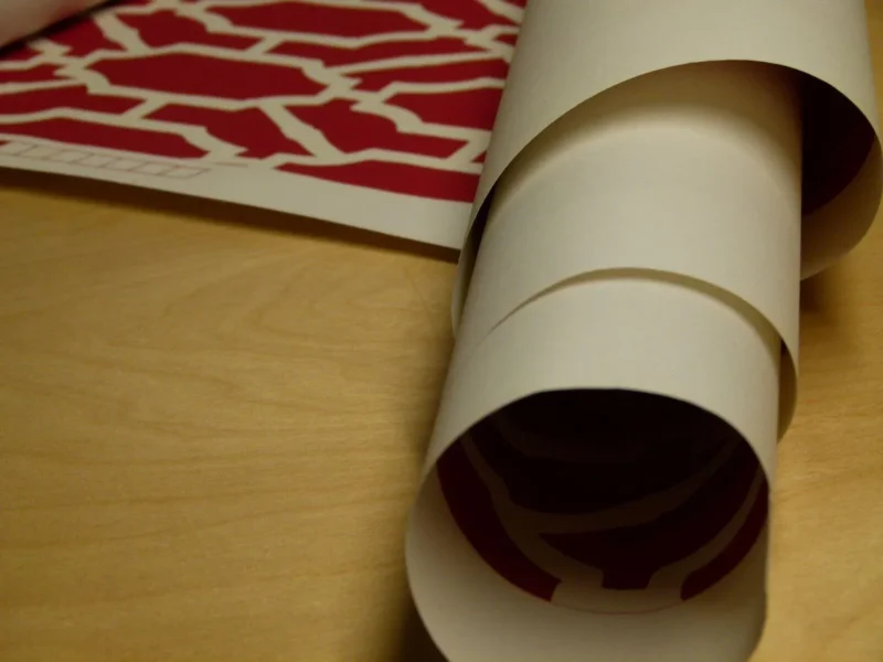 P1040341 Scalamandre "pavilion Trellis Coral Red White Wallpaper MSRP USD 232/single Roll Old World Weavers