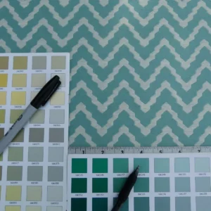 Scalamandre Chantico Chevron Lattice Pool Aqua Blue Green Linen Cotton Woven  Old World Weavers Herringbone MSRP USD 198/Y