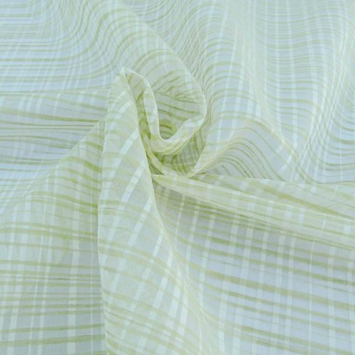 Scalamandre  Lilly Sheer Green White Silk Organza  Old World Weavers MSRP USD 290/Yard