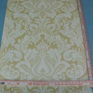 High End Wallpape Scalamandre "daphne  Classic Gold" Renaissance Damask Strie MSRP USD 174/single Roll  Old World Weavers