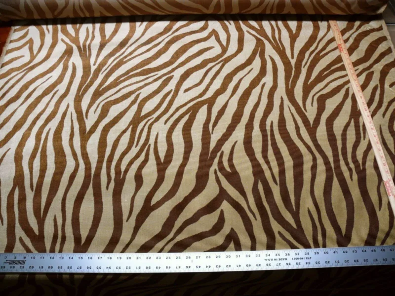 P1660340 Beacon Hill Mumbai Silk Vevet Copper Zebra Tiger Brown Gold Animal Skin Heavy MSRP USD 663.76/y