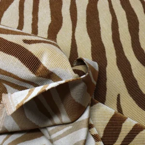 P1660344 Beacon Hill Mumbai Silk Vevet Copper Zebra Tiger Brown Gold Animal Skin Heavy MSRP USD 663.76/y