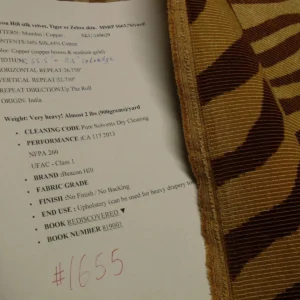 P1660348 Beacon Hill Mumbai Silk Vevet Copper Zebra Tiger Brown Gold Animal Skin Heavy MSRP USD 663.76/y