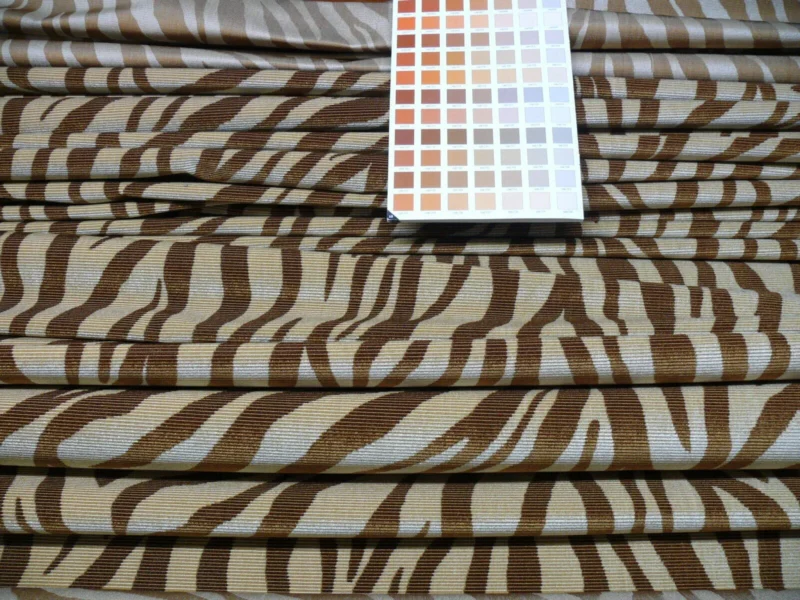 P1660359 Beacon Hill Mumbai Silk Vevet Copper Zebra Tiger Brown Gold Animal Skin Heavy MSRP USD 663.76/y