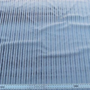 P1030369 Scalamandre La Foltiere Shadow Grey Silver Pewter Cut Velvet Stripe Old World Weavers MSRP USD 284