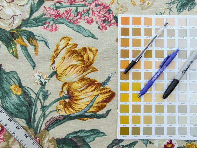 Scalamandre Shelton Garden In Oyster Spring Tulip Peony Hyacinths Lilac Flowers Linen Print Grey Watkins MSRP USD 440/yard Old World Weavers