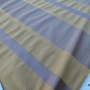 Scalamandre Montes Stripe Grey Watkins Golden Plum (reversible) Silk Stripe  MSRP USD 228/Y
