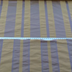 Scalamandre Montes Stripe Grey Watkins Golden Plum (reversible) Silk Stripe  MSRP USD 228/Y