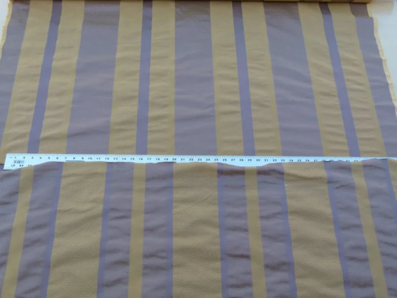 Scalamandre Montes Stripe Grey Watkins Golden Plum (reversible) Silk Stripe  MSRP USD 228/Y