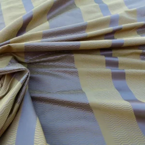 Scalamandre Montes Stripe Grey Watkins Golden Plum (reversible) Silk Stripe  MSRP USD 228/Y