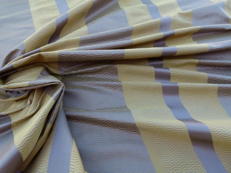Scalamandre Montes Stripe Grey Watkins Golden Plum (reversible) Silk Stripe  MSRP USD 228/Y