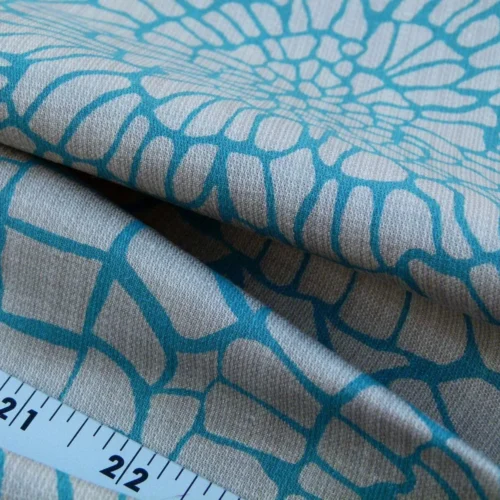 P1030534 Scalamandre Dianthus Turquoise Blue Print MSRP USD 144/Y Flower Print  Old World Weavers