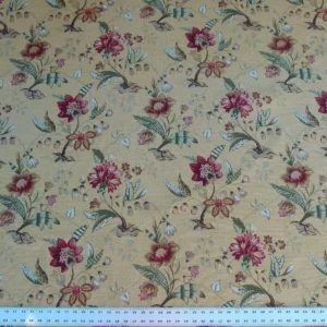 P1040600 By Yard Scalamandre Old World Weavers Kentwell Brick Olive Wheat English Chintz Linen Heavy MSRP USD 324/Y