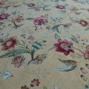 P1040601 By Yard Scalamandre Old World Weavers Kentwell Brick Olive Wheat English Chintz Linen Heavy MSRP USD 324/Y