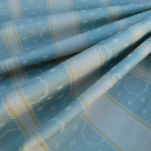 by yard Scalamandre Helsey Blue Haze Linen Silk Iridescent Stripe MSRP USD 296/Y