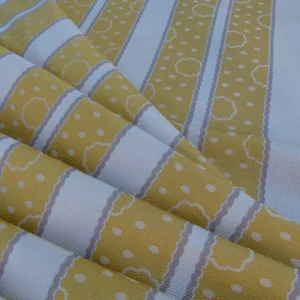 P1040669 By Yard Scalamandre Reveillon Rigato Giallo Gold Silk Jacquard Colony From Italy MSRP USD 405/Y