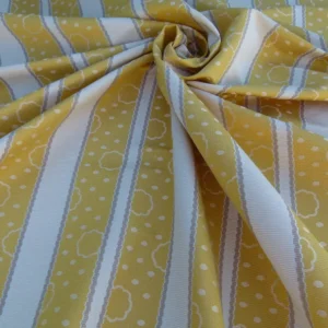 P1040670 By Yard Scalamandre Reveillon Rigato Giallo Gold Silk Jacquard Colony From Italy MSRP USD 405/Y
