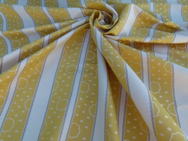 P1040670 By Yard Scalamandre Reveillon Rigato Giallo Gold Silk Jacquard Colony From Italy MSRP USD 405/Y