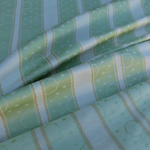 P1040685 By Yard Scalamandre Reveillon Rigato Verde Green Silk Jacquard Colony From Italy MSRP USD 405/Y