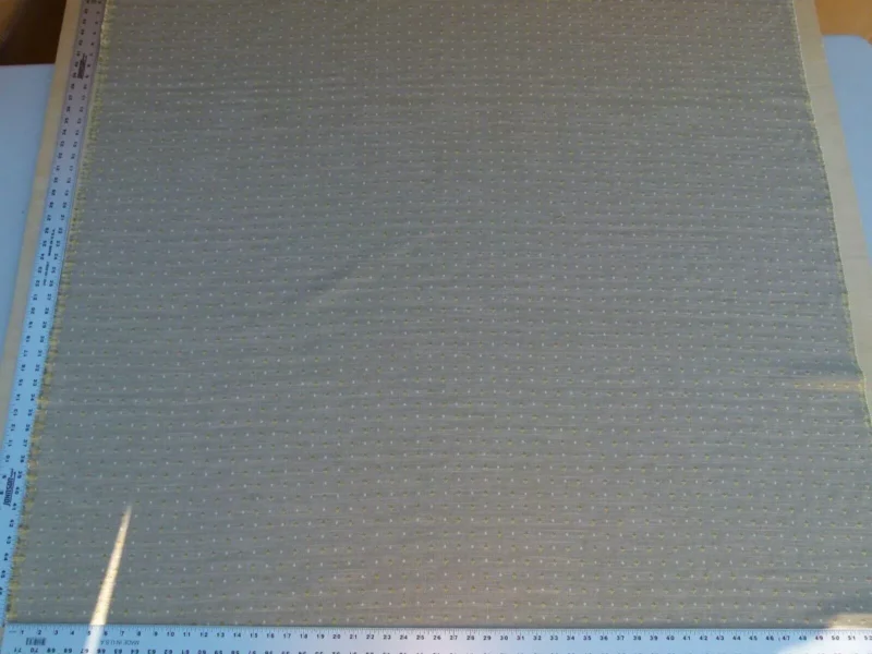 P1040857 By Yard Scalamandre Pomponia Diamond Dot Gold Beige Thick Viscose Old World Weavers MSRP USD 200/Y