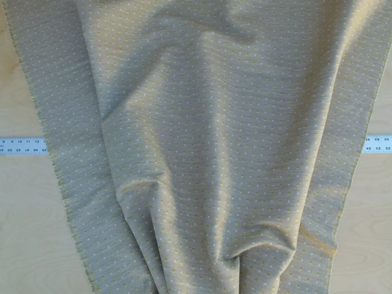 P1040862 By Yard Scalamandre Pomponia Diamond Dot Gold Beige Thick Viscose Old World Weavers MSRP USD 200/Y