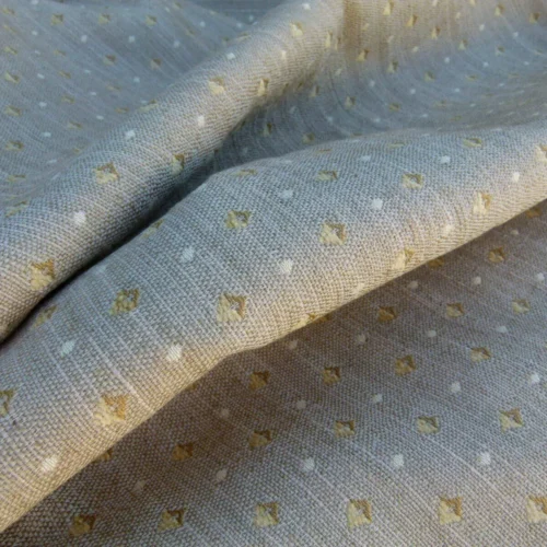 P1040863 By Yard Scalamandre Pomponia Diamond Dot Gold Beige Thick Viscose Old World Weavers MSRP USD 200/Y