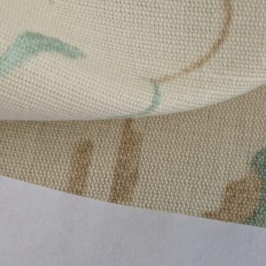 Scalamandre Helena Print Sea Spray Blue on Cream Ikat Ancient Ruins Linen MSRP USD 184/Y  Old World Weavers