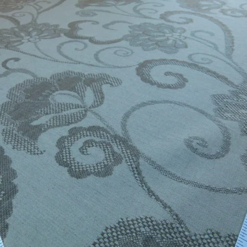 P1040962 Scalamandre Slovenia Grey Watkins Taupe Big Flower Chenille Heavy! Old World Weavers MSRP USD 290/Y