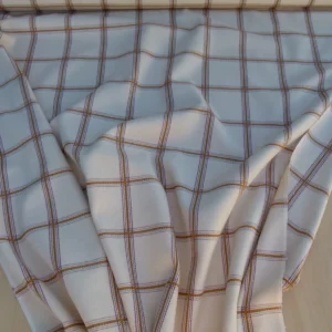 Scalamandre Rhumba Fonthill Tangerine/brown Heavy Wool Cotton Plaid Old World Weavers MSRP USD 264/Y