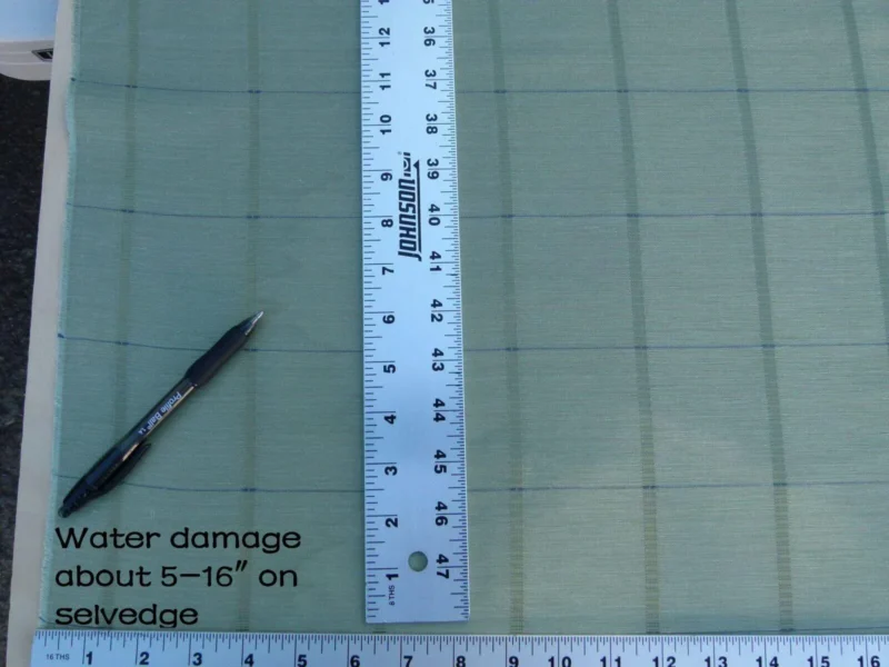 P1040923 Scalamandre Jackson Square Pine Green Watkins Silk Linen Plaid MSRP USD 112/Y 41"wide