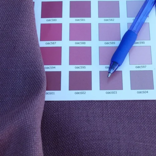 P1050134 Scalamandre Isi Marrone Violace Brown Purple Eggplant 100% Linen MSRP USD 138/yd Old World Weavers