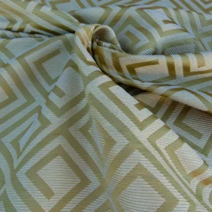 P1050193 High End 100% Silk Mini Check "cornsilk" Gold Heavy! MSRP USD275/Y