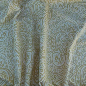 P1050207 Scalamandre Rodinia Sunshine Yellow Gold White Organic Cotton Classic Damask Chenille Old World Weavers MSRP USD 168
