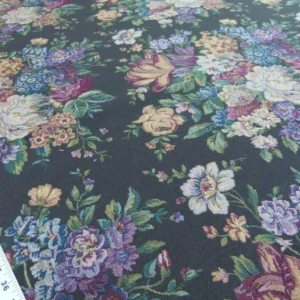 P1050320 Scalamandre Mals II Multi On Green Tulip Peony Rose Bouquet Old World Weavers Tapestry MSRP USD 168/y