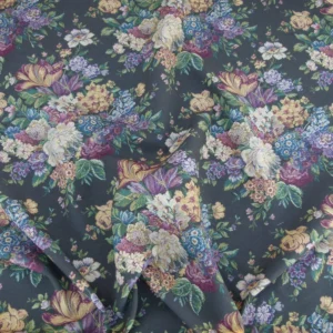 P1050324 Scalamandre Mals II Multi On Green Tulip Peony Rose Bouquet Old World Weavers Tapestry MSRP USD 168/y