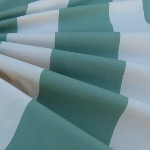 P1050383 Scalamandre " Vertical Faille Stripe " in Special Green & Cream Cotton Satin Old World Weavers MSRP USD 228/Y