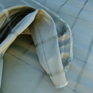 P1050540 Scalamandre Jackson Square Pine Green Watkins Silk Linen Plaid MSRP USD 112/Y 41"wide