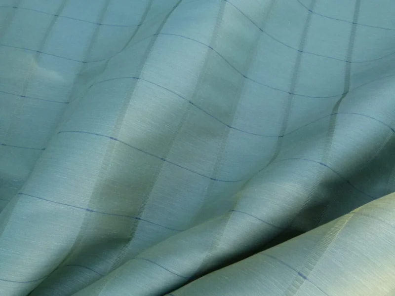 P1050542 Scalamandre Jackson Square Pine Green Watkins Silk Linen Plaid MSRP USD 112/Y 41"wide