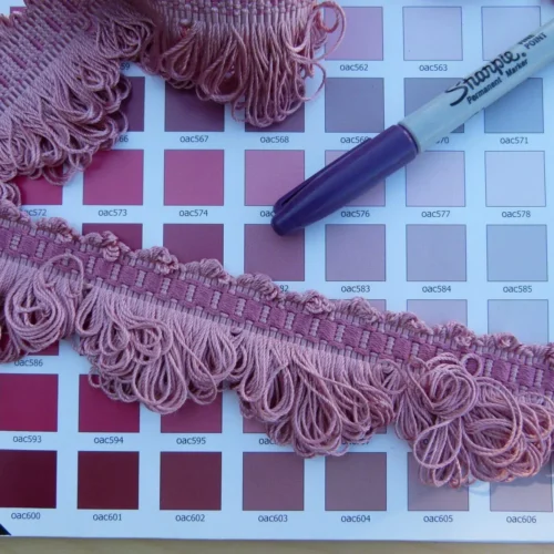 By Yard Scalamandre Papillons Pink Silk Loop Fringe MSRP USD 98/Y