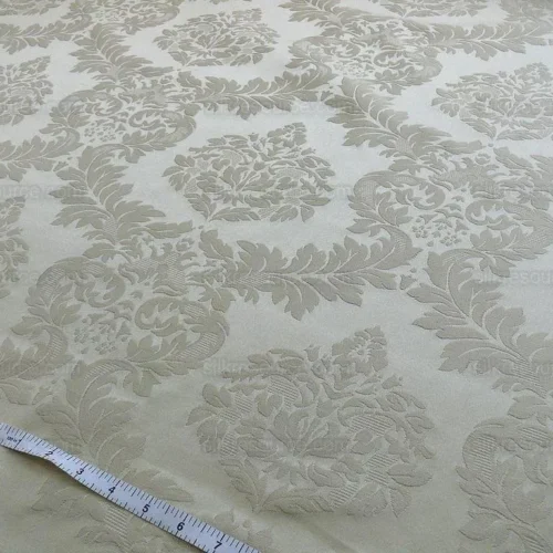 P1390867 Scalamandre Classic Point Ii Damask Beige White Cotton (#841) MSRP USD 200/Y