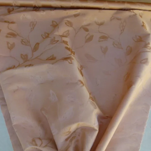 P1050795 By Yard Scalamandre Grey Watkins Maharajah Apricot Pink Peach Silk Linen Damask Reversible MSRP USD 348/Y