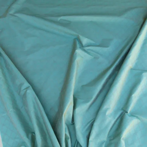 Scalamandre Bangalore Milan Green Blue 100% Silk Fish Scale Ocean Wave MSRP USD 148/Y