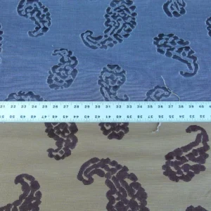 P1050928 Scalamandre Katmandu Marrone Brown Chocolate Hazelnut Gold Silk Lampas Paisley MSRP USD 364