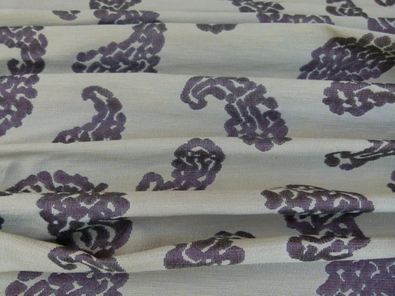 P1050929 Scalamandre Katmandu Marrone Brown Chocolate Hazelnut Gold Silk Lampas Paisley MSRP USD 364