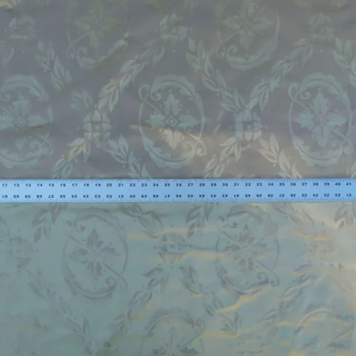 P1050953 Scalamandre Navonna Pale Taupe Neoclassical Silk Lampas Medallion Crest MSRP USD 444/yard Old World Weavers