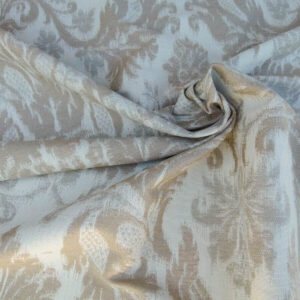 P1060151 Scalamandre Rodinia Sunshine Yellow Gold White Organic Cotton Classic Damask Chenille Old World Weavers MSRP USD 168