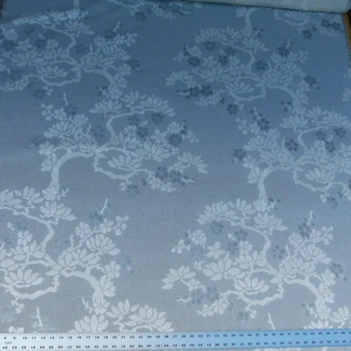 P1060212 Scalamandre Yoshino "grey" Asian Japanese Penzai Magnolia Tree Cut Velvet MSRP USD 240/Y